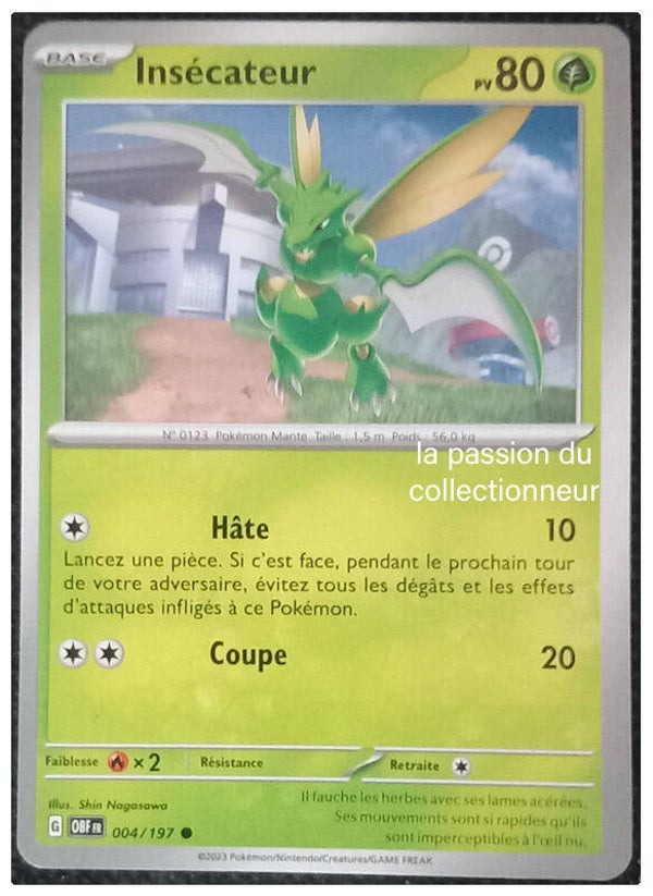 Carte pokémon commune classique de Insécateur 004/197