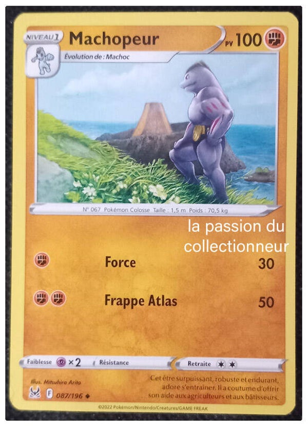 Carte pokémon peu commune classique de Machopeur 087/196