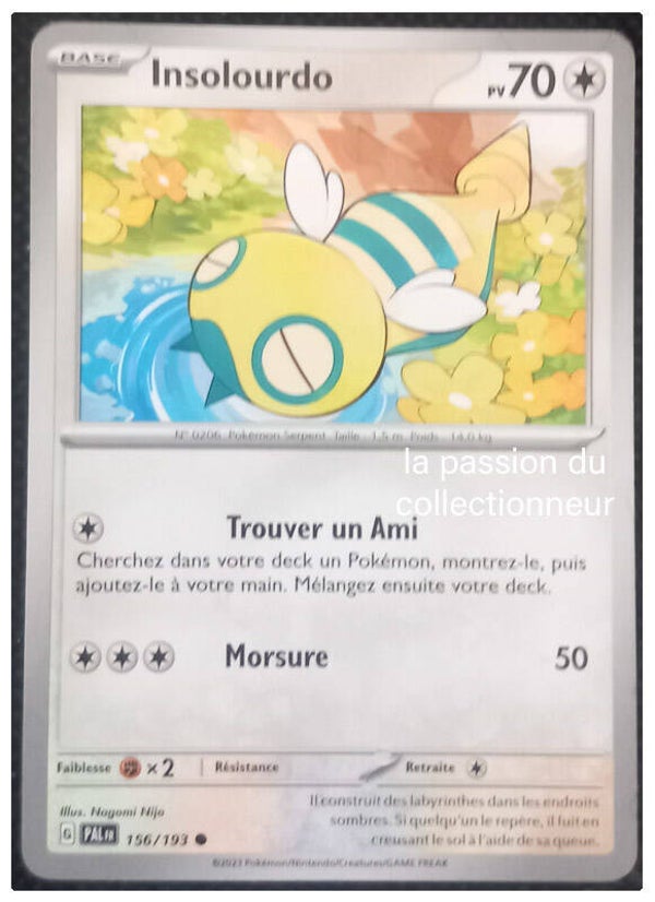 Carte pokémon commune classique de Insolourdo 156/193