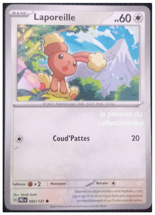 Carte pokémon commune classique de Laporeille 083/131