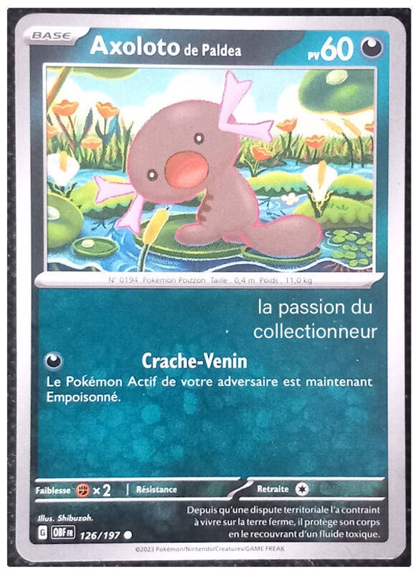 Carte pokémon commune classique de Axoloto 126/197