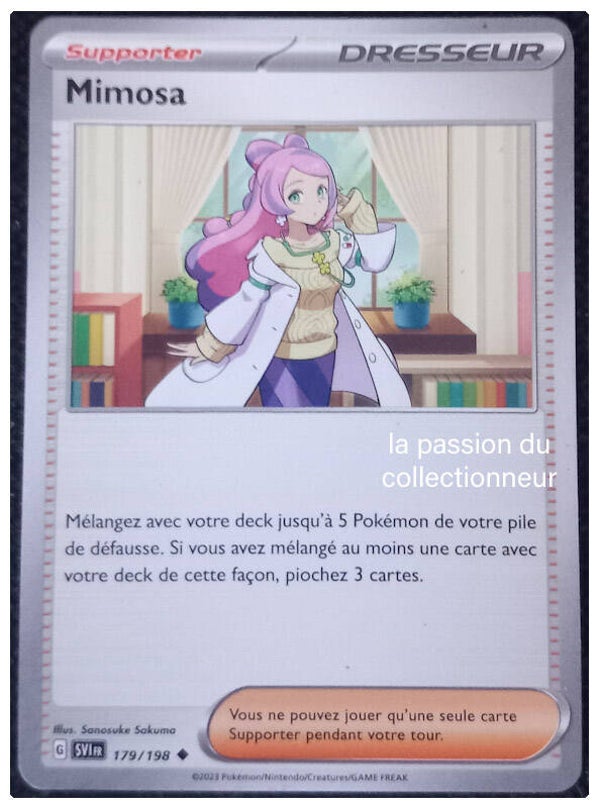 Carte pokémon peu commune classique de Mimosa 179/198