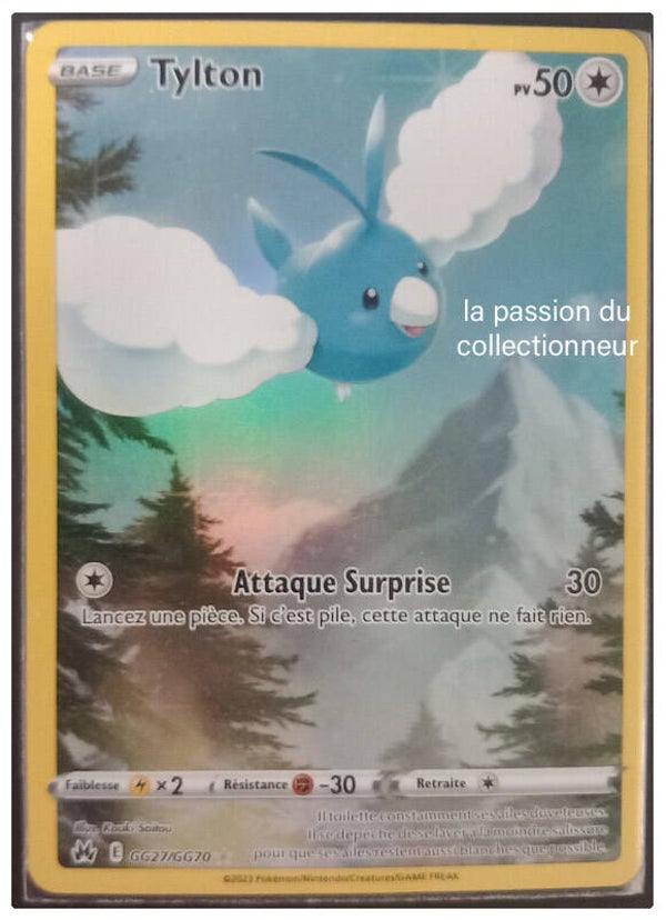 Carte pokémon de la galerie de galar Tylton GG27/GG70
