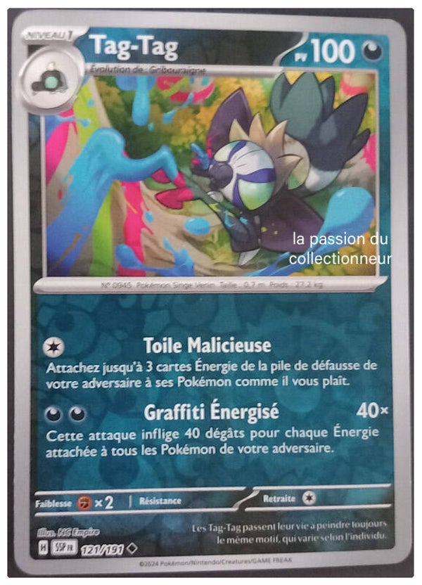 Carte pokémon reverses de Tag-Tag 121/191