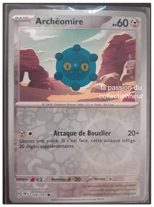 Carte pokémon reverses de Archéomire 126/191