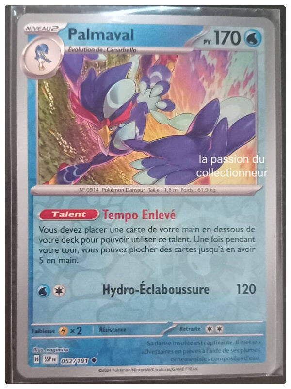 Carte pokémon reverses de Palmaval 052/191