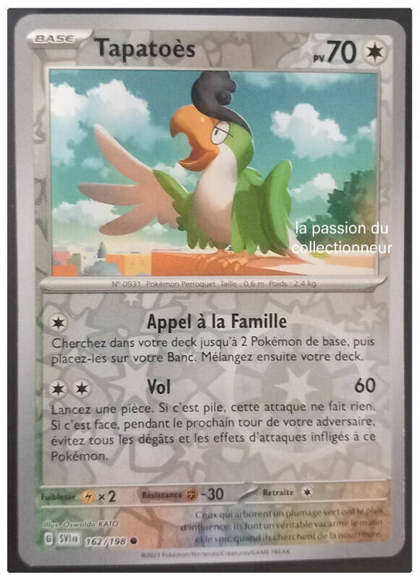 Carte pokémon reverses de Tapatoés 162/198