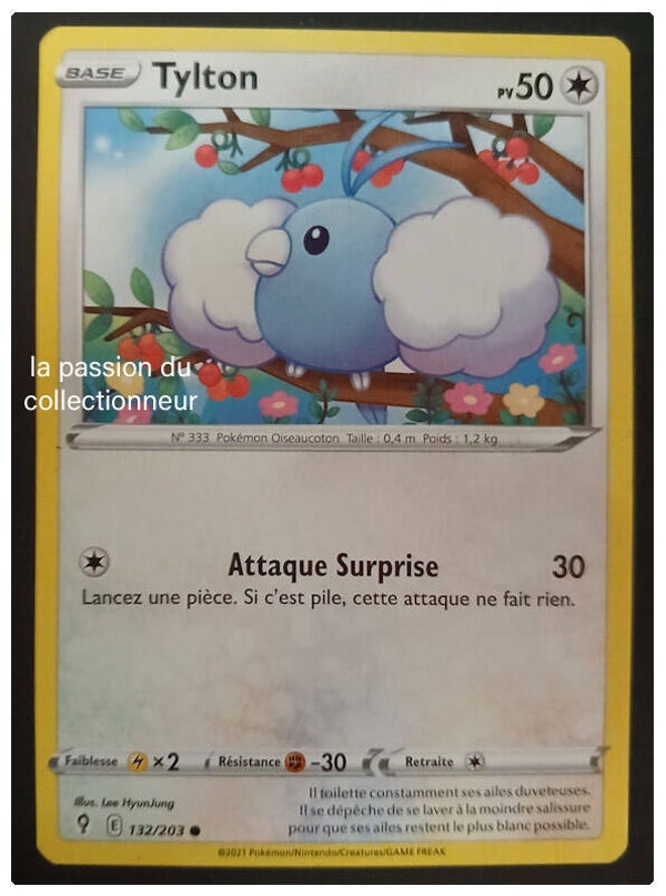 Carte pokémon de Tylton 132/203