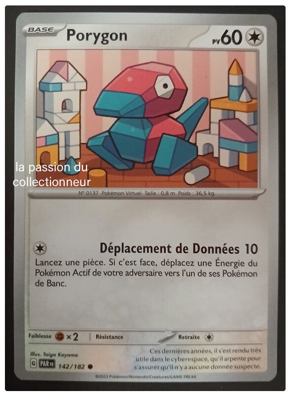 Carte pokémon de Porygon 142/182