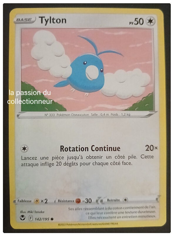 Carte pokémon de Tylton 142/195