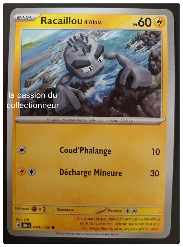 Carte pokémon de Racaillou 044/159