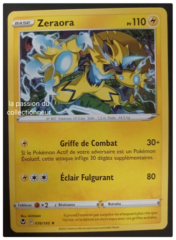 Carte pokémon de Zeraora 056/195