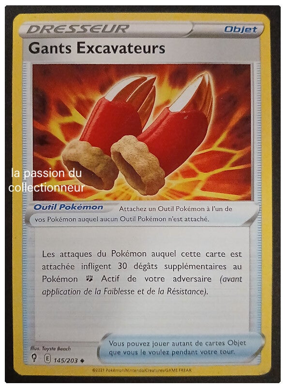 Carte pokémon des Gants Excavateurs 145/203