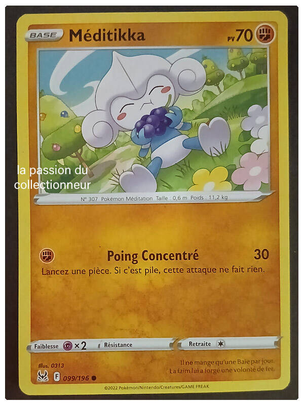 Carte pokémon de Méditikka 099/196