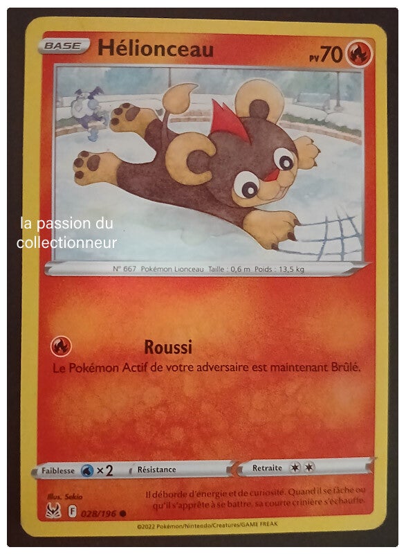 Carte pokémon de Hélionceau 028/196