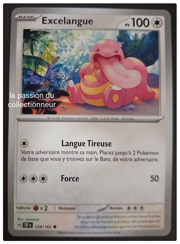 Carte pokémon de Excelangue 124/162