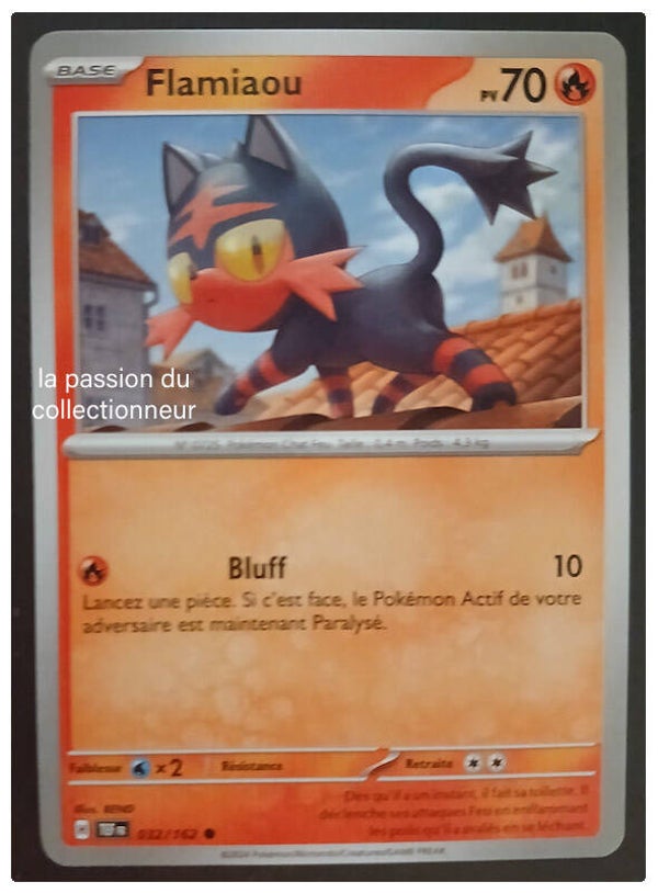 Carte pokémon de Flamiaou 032/162