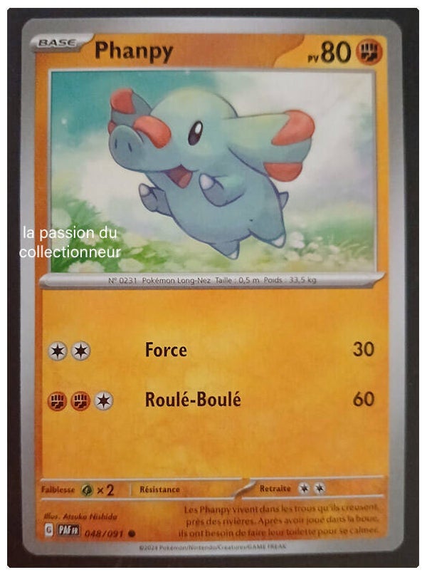 Carte pokémon de Phanpy 048/091