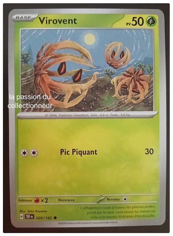 Carte pokémon de Virovent 020/162