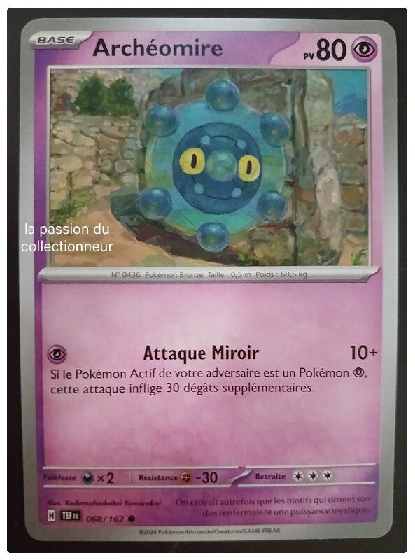 Carte pokémon de Archéomire 068/162