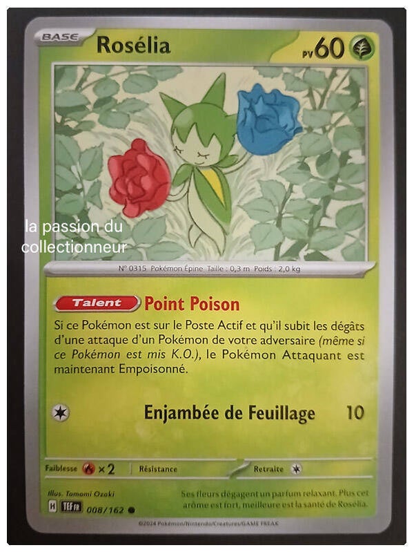 Carte pokémon de Rosélia 008/162