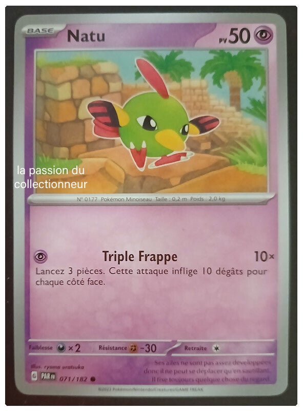 Carte pokémon de Natu 071/182