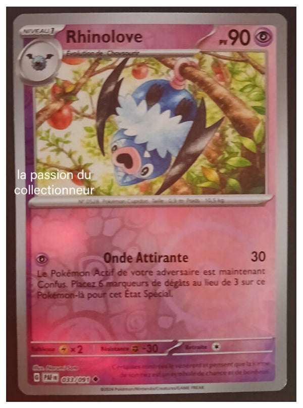 Carte pokémon de Rhinolove 033/091