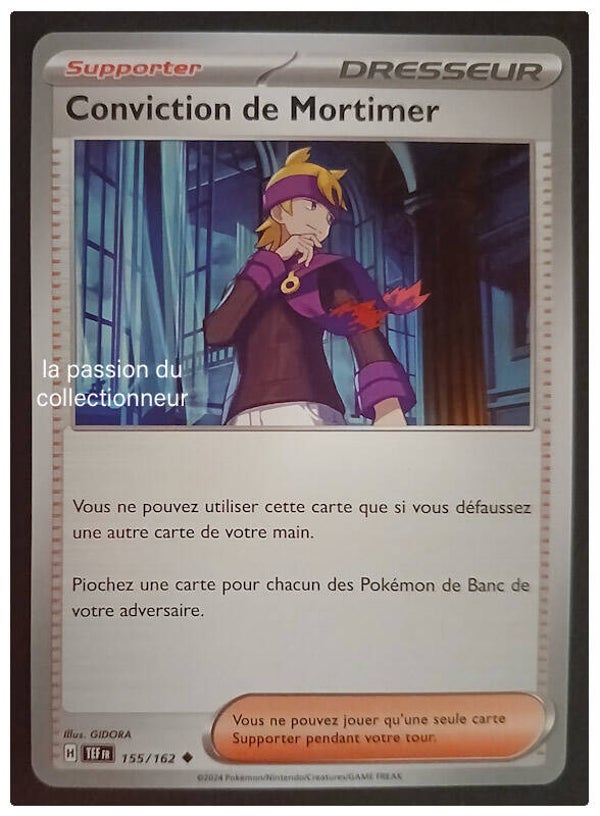 Carte pokémon de la Conviction de Mortimer 155/162