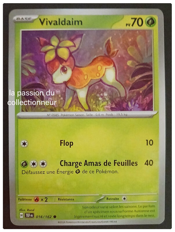 Carte pokémon de Vivaldaim 016/162