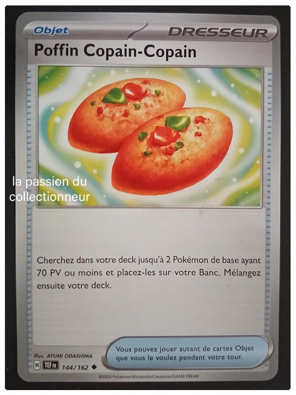 Carte pokémon de Poffin Copain-Copain 144/162