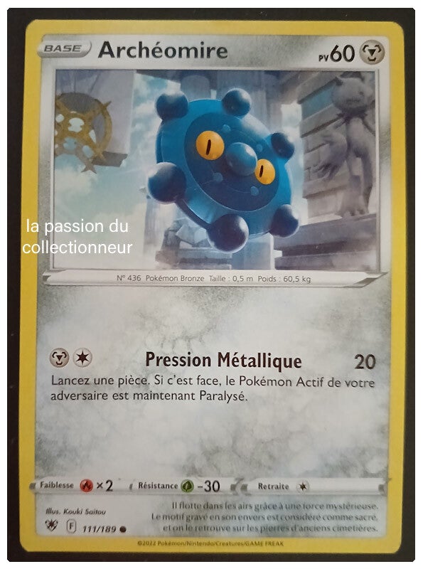 Carte pokémon de Archéomire 111/189