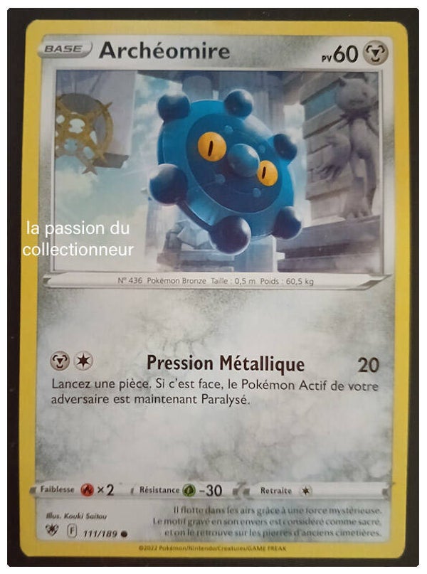 Carte pokémon de Archéomire 111/189