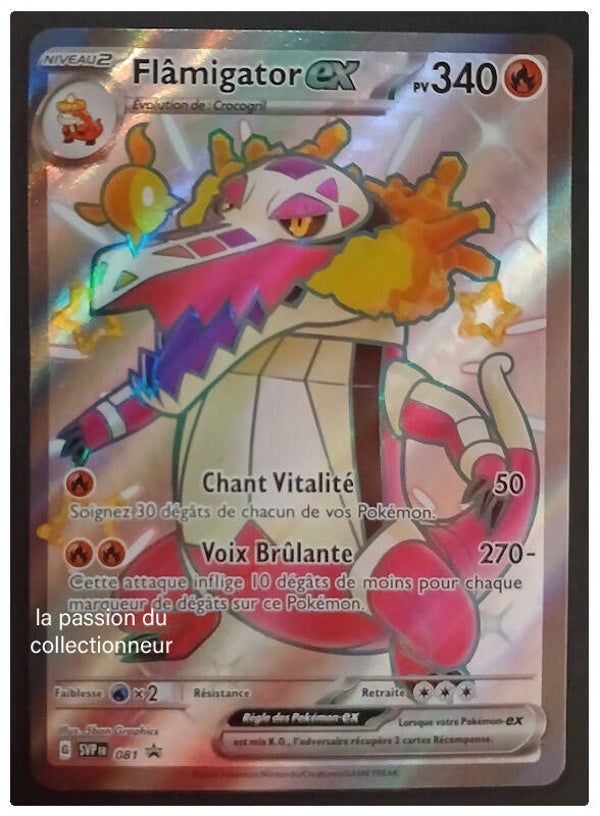 Carte pokémon de Flâmigator SVPFR 081