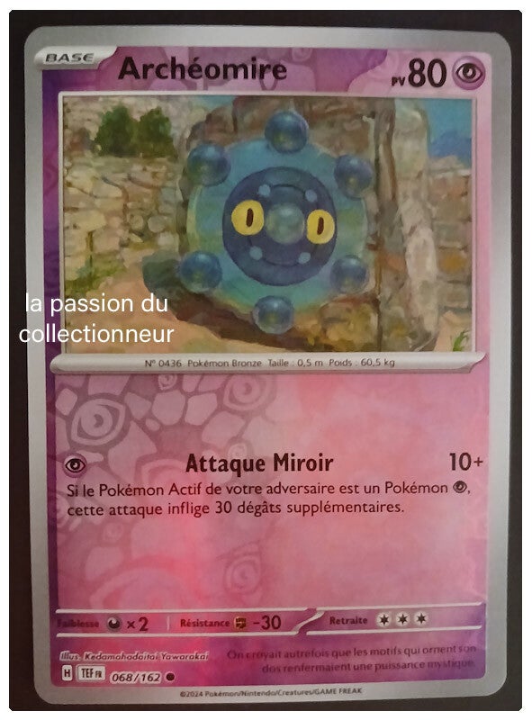 Carte pokémon de Archéomire 068/162