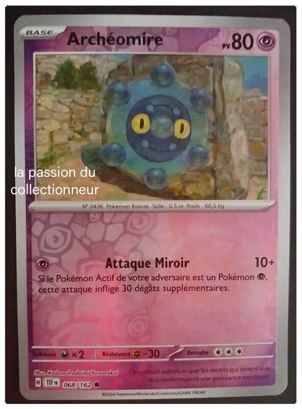 Carte pokémon de Archéomire 068/162
