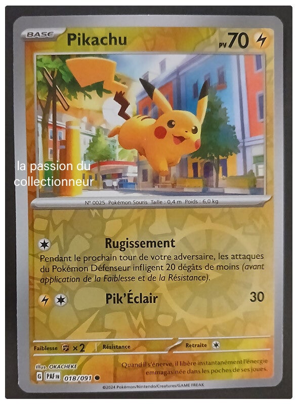 Carte pokémon de Pikachu 018/091
