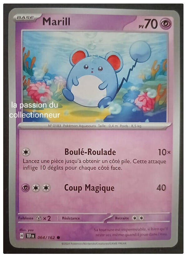 Carte pokémon de Marill 064/162