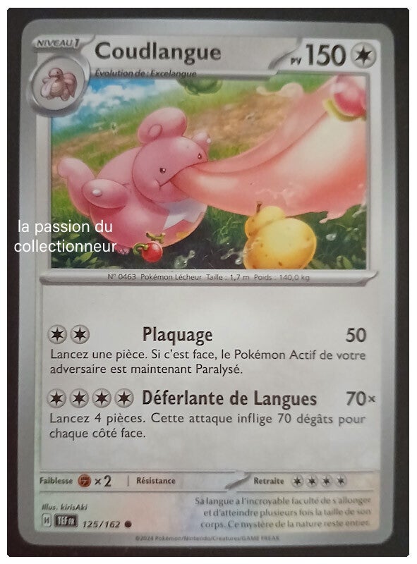 Carte pokémon de Coudlangue 125/162