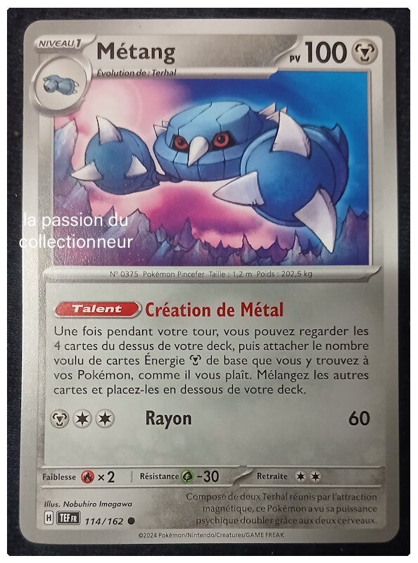 Carte pokémon de Métang 114/162