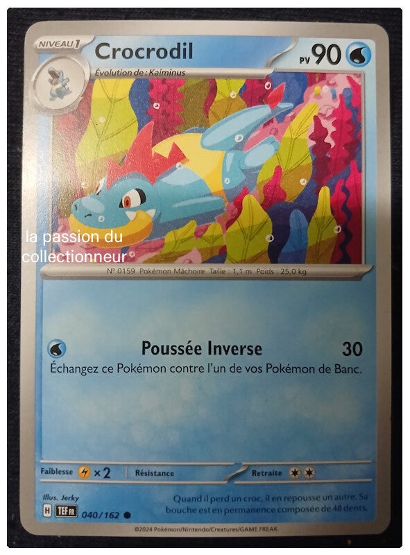 Carte pokémon de Crocrodil 040/162