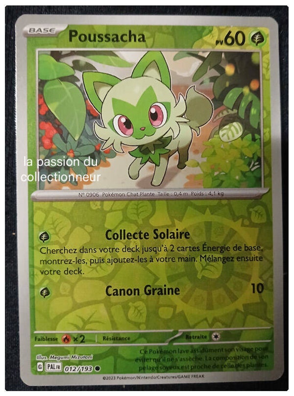 Carte pokémon de Poussacha 012/193