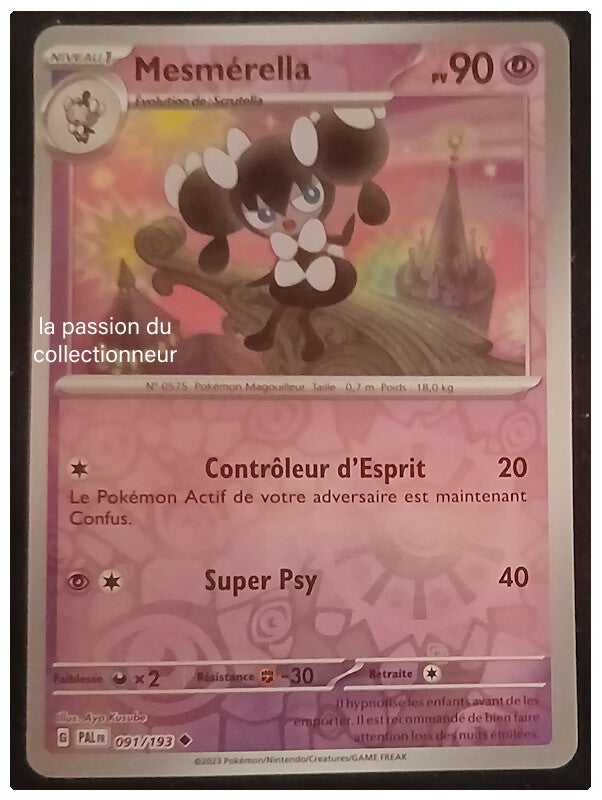 Carte pokémon de Mesmérella 091/193