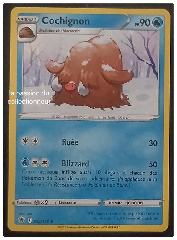 Carte pokémon de Cochignon 032/189