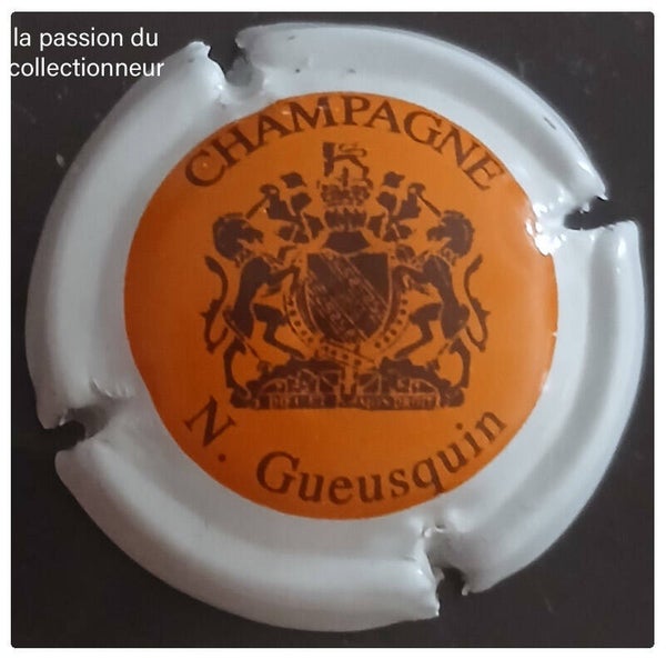 Capsule de champagne Gueusquin Nicolas contour blanc