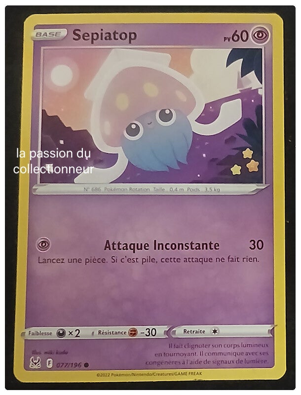 Carte pokémon de Sepiatop 077/196