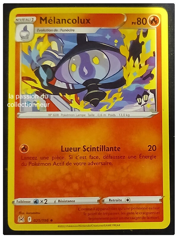 Carte pokémon de Mélancolux 025/196
