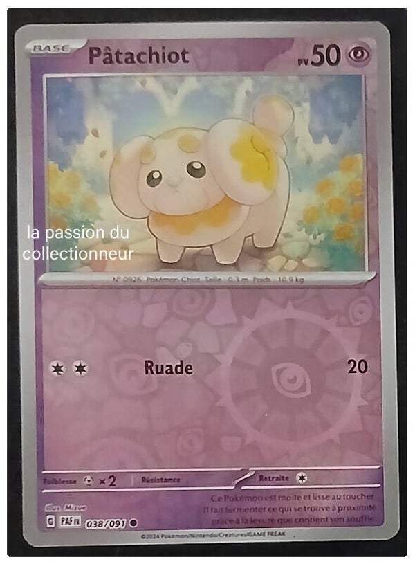 Carte pokémon de Pâtachiot 038/091