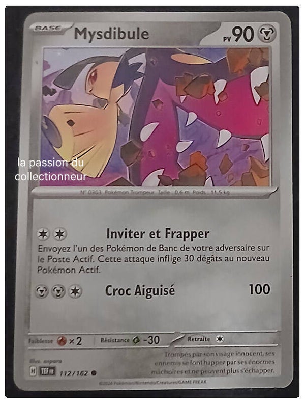 Carte pokémon de Mysdibule 112/162