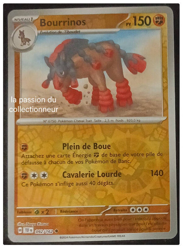 Cartes Pokémon de Bourrinos 092/162
