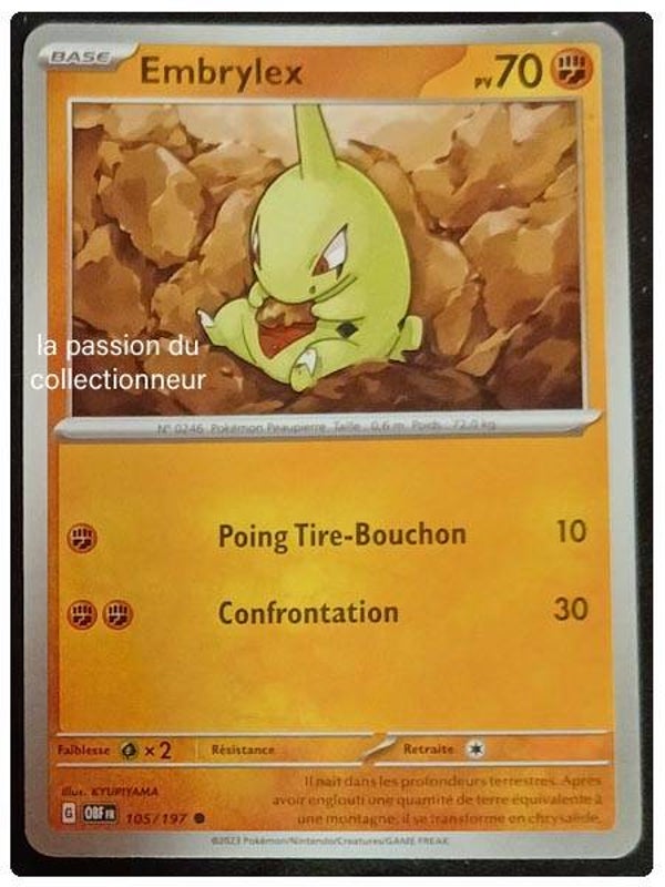 Carte pokémon de Embrylex 105/197